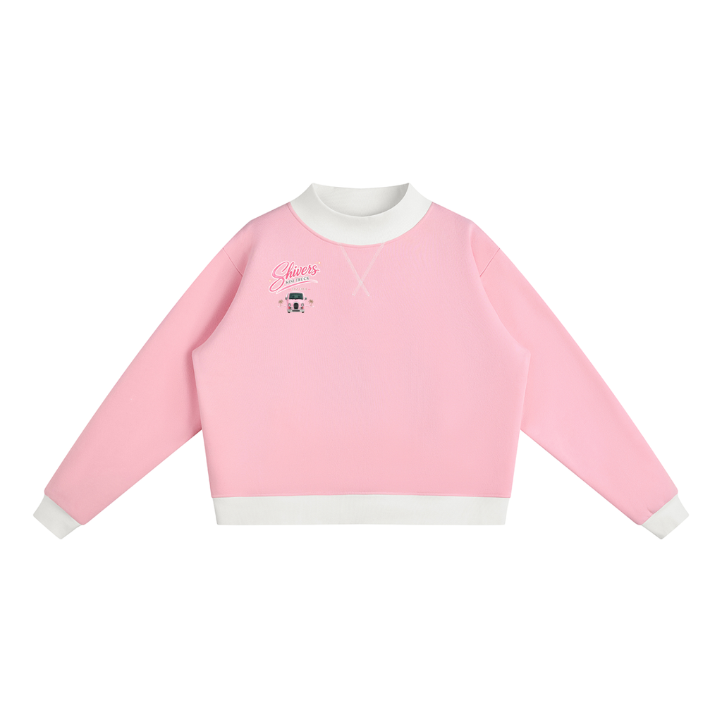 Women’s Mock Neck Crewneck Sweatshirt
